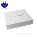 Hard Rigid Cardboard Box Matt White Gold Foil